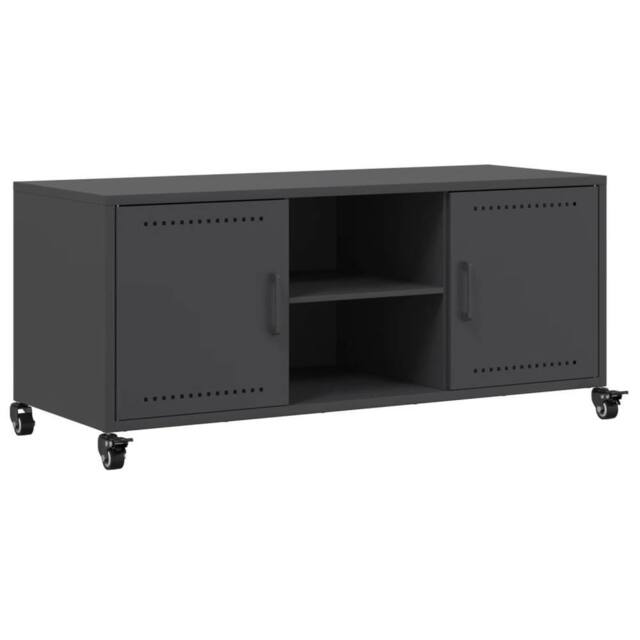 Berkfield Home TV Cabinet Black 100.5x39x43.5 cm Steel - image 1