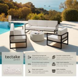 tectake Garden Furniture Comosa in Brown - Size: Large - thumbnail 2