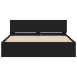 Berkfield Home Bed Frame without Mattress Black 150x200 cm King Size - thumbnail 5