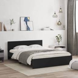 Berkfield Home Bed Frame without Mattress Black 150x200 cm King Size - thumbnail 2