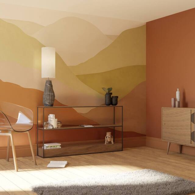 Superfresco Easy Beyond the Horizon Teracotta Print To Order 3m x 2.8m Mural in Brown - image 1