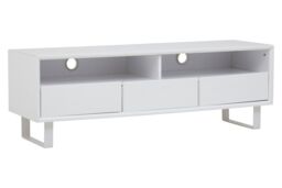 Orsina Contemporary White High Gloss Media Cabinet - Gloss Finish TV Cabinet For Livingroom - Functional TV Unit - thumbnail 2