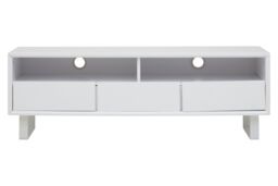 Orsina Contemporary White High Gloss Media Cabinet - Gloss Finish TV Cabinet For Livingroom - Functional TV Unit