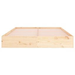 Berkfield Home Bed Frame Solid Wood 180x200 cm Super King Size in Brown - thumbnail 5