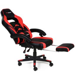 GTForce Turbo Reclining Sports Racing Office Desk Faux Leather Gaming Chair in Red - thumbnail 3