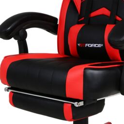GTForce Turbo Reclining Sports Racing Office Desk Faux Leather Gaming Chair in Red - thumbnail 6