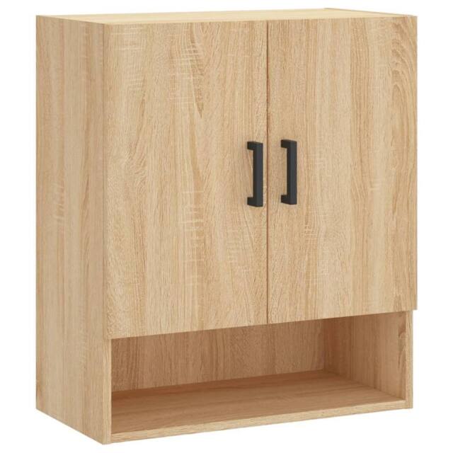 Berkfield Home Wall Cabinet Sonoma Oak 60x31x70 cm Engineered Wood in Light Oak - Size: 60 x 31 x 70 cm - image 1
