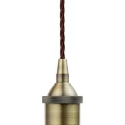 SE Home Pale Grey Small Trinity Metal Pendant Light - Antique Brass - thumbnail 2