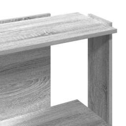 Berkfield Home Bookcase 3-Tier Grey Sonoma 60x30x80 cm Engineered Wood - Size: 60 x 30 x 80 cm - thumbnail 7