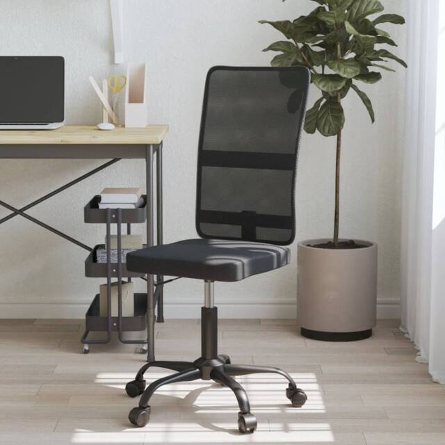 Berkfield Home Office Chair Black Mesh Fabric - image 1