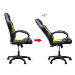 Hinsinc Lemon Yellow-Office Chair Ergonomic Desk Chair in Black - Size: 0.6m2 - thumbnail 2