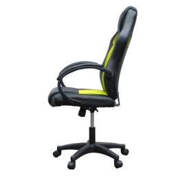 Hinsinc Lemon Yellow-Office Chair Ergonomic Desk Chair in Black - Size: 0.6m2 - thumbnail 3