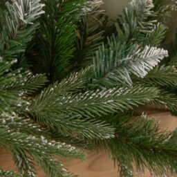 Samuel Alexander 1.8m Premier Christmas Artificial Fairmont Fir Snow Tipped Plain Green Garland - thumbnail 7