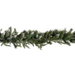 Samuel Alexander 1.8m Premier Christmas Artificial Fairmont Fir Snow Tipped Plain Green Garland - thumbnail 8