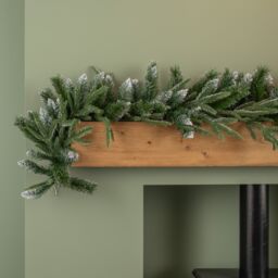 Samuel Alexander 1.8m Premier Christmas Artificial Fairmont Fir Snow Tipped Plain Green Garland - thumbnail 4