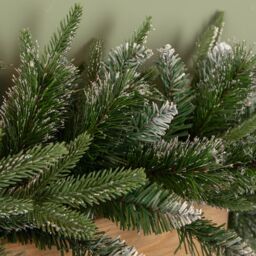 Samuel Alexander 1.8m Premier Christmas Artificial Fairmont Fir Snow Tipped Plain Green Garland - thumbnail 6