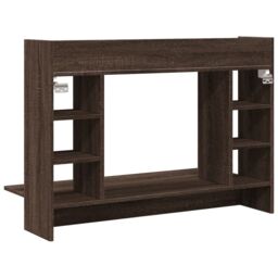 Berkfield Home Wall-Mounted Desk Brown Oak 105x48x75 cm Engineered Wood - Size: 105 x 48 x 75 cm - thumbnail 6