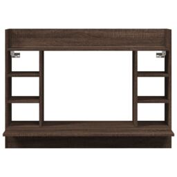 Berkfield Home Wall-Mounted Desk Brown Oak 105x48x75 cm Engineered Wood - Size: 105 x 48 x 75 cm - thumbnail 4