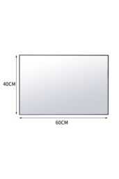 Living and Home 40x60cm Nordic Rectangle Wall Mirror-Horizontal/Vertical Mounting for Bathroom, Hall & Bedroom in Black - Size: 40x60 cm - thumbnail 8