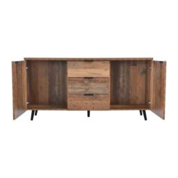 Matteo Vintage Brown Sideboard Storage Cabinet with Shelves & Drawers - thumbnail 7