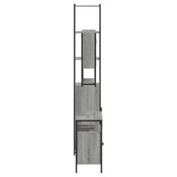 Berkfield Home Durable 3 Piece Bathroom Furniture Set Grey Sonoma Engineered Wood - thumbnail 7