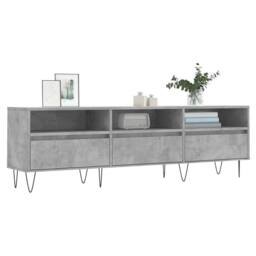 Berkfield Home TV Cabinet Concrete Grey 150x30x44.5 cm Engineered Wood - thumbnail 1