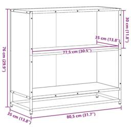 Berkfield Home Modern Book Cabinet Brown Oak 80.5x35x76 cm Engineered Wood - thumbnail 9