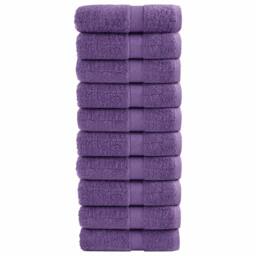 Berkfield Home Premium Guest Towels SOLUND 10 pcs Purple 30x50 cm 600 gsm - thumbnail 2