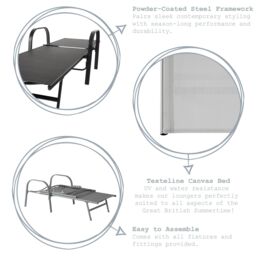 Sussex Garden Sun Lounger Bed - thumbnail 3