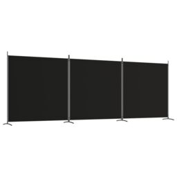 Berkfield Home 3-Panel Room Divider Black 525x180 cm Fabric - thumbnail 2