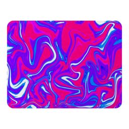 Benjamin Tate Design Pink & Blue Marble Blanket in Natural - Size: 120 cm x 150 cm - thumbnail 1