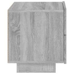 Berkfield Home Decorative Bedside Cabinet with LED Lights Grey Sonoma 70x36x40.5 cm - thumbnail 8