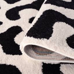 THE RUGS Joli Abstract Pattern Soft & Dense Pile Living Room & Bedroom Rug in Black - Size: 80 cm x 150 cm - thumbnail 5