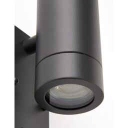 Loops Twin Up & Down Wall Light with PIR Sensor - 2 x 7W GU10 LED - Anthracite Grey - thumbnail 4