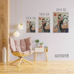 "Artery8 Beauty on Veranda Vintage Japan Ukiyo E Kuniyoshi Canvas Wall Art - Size: W18"" x H24""" - thumbnail 4