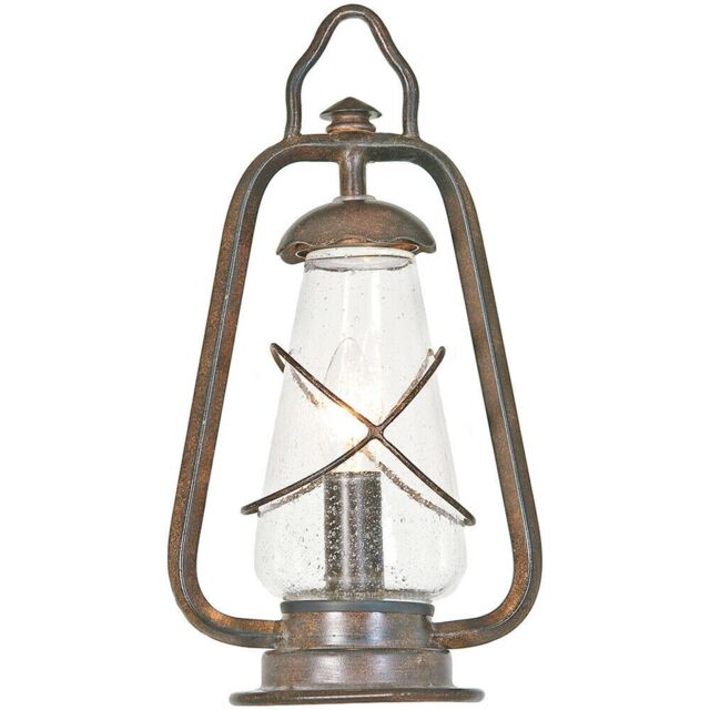 Loops Outdoor IP44 1 Bulb Wall Ground Pedestal Old Bronze LED E14 60W