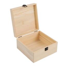 KORVIXA Medium Pine Wooden Storage Box Jewellery in Brown - Size: 500mm - thumbnail 4
