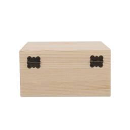 KORVIXA Medium Pine Wooden Storage Box Jewellery in Brown - Size: 500mm - thumbnail 3