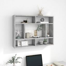 Berkfield Home Wall Shelf Concrete Grey 75x16x55 cm Engineered Wood - Size: 75 x 16 x 55 cm - thumbnail 1