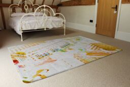 Benjamin Tate Design London Roof Tops Orange Rug in Natural - Size: Large - thumbnail 3