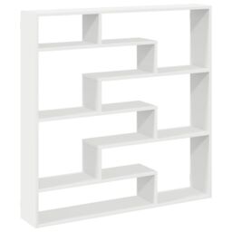 Berkfield Home Wall Cube Shelf 7 Compartments White Engineered Wood - thumbnail 6
