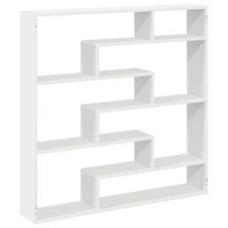 Berkfield Home Wall Cube Shelf 7 Compartments White Engineered Wood - thumbnail 2