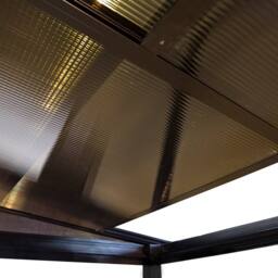 Rowlinsons Sojag Sutton Patio Cover 3m x 3.7m - Aluminum - L298.5xW366.5xH243 cm in Brown - thumbnail 3