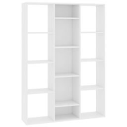 Berkfield Home Room Divider/Book Cabinet White 100x24x140 cm Engineered Wood - Size: 100 x 24 x 140 cm - thumbnail 2