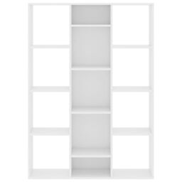Berkfield Home Room Divider/Book Cabinet White 100x24x140 cm Engineered Wood - Size: 100 x 24 x 140 cm - thumbnail 5