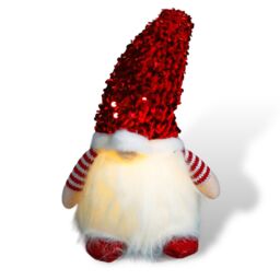 Netagon Battery Operated Light Up Glitter Gonk- Red in White - thumbnail 6