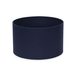 ValueLights Reni Pair of Fabric Easy Fit Drum Ceiling Lamp Shade in Navy - Size: Small - thumbnail 1