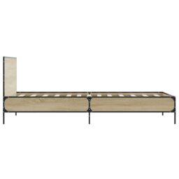 Berkfield Home Bed Frame without Mattress Sonoma Oak 100x200 cm in Brown - thumbnail 5