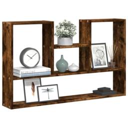 Berkfield Home Wall Shelf Smoked Oak 99x15x60 cm Engineered Wood in Brown - Size: 99 x 15 x 60 cm - thumbnail 2