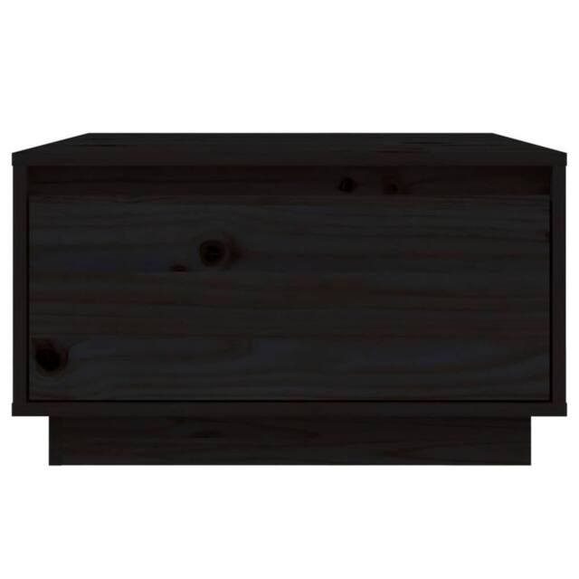 Berkfield Home Decorative Coffee Table Black 55x56x32 cm Solid Wood Pine - Size: 55 x 56 x 32 cm - image 1